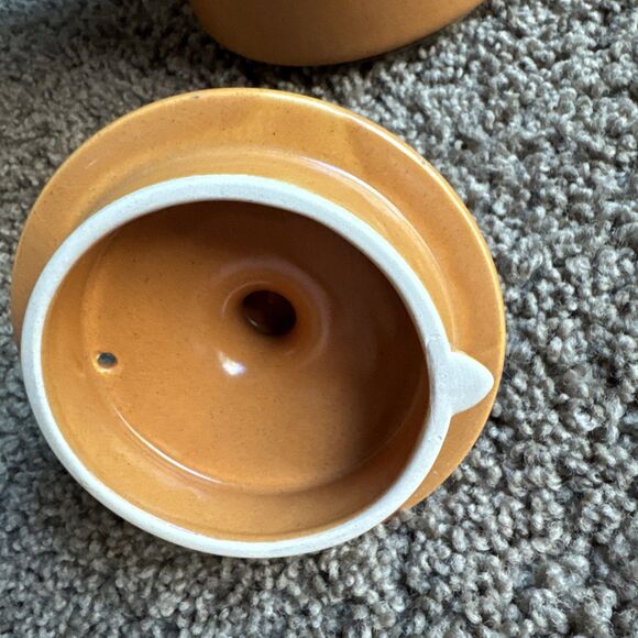 Arrowstone Stoneware Cherokee Orange Pitcher 693 Japan Tea Coffee Serverware 11" - Picture 7 of 10